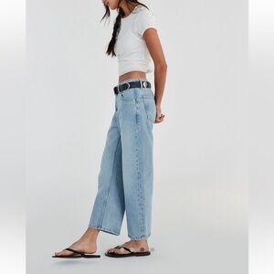 Free People Dee Trance jeans in Light Blue sweet dreams wash size 25